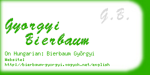 gyorgyi bierbaum business card