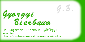 gyorgyi bierbaum business card